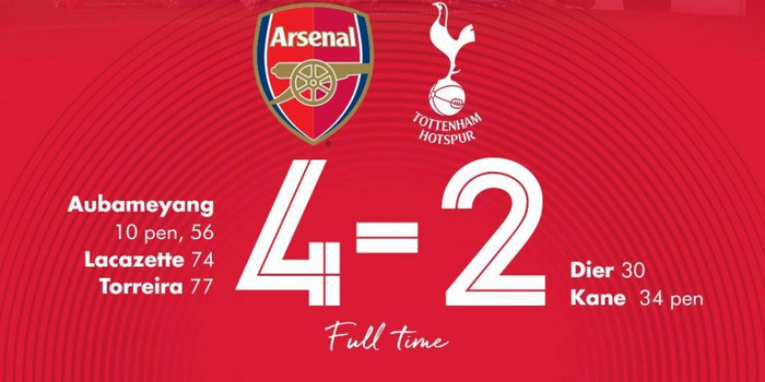  阿森纳北伦敦德比战胜死敌热刺